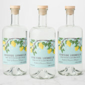 Charming Lemon Branch Limoncello Vielen Dank Alkoholflaschenetikett (Flaschen)