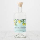 Charming Lemon Branch Limoncello Vielen Dank Alkoholflaschenetikett (Vorderseite)