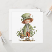 Charming Leprechaun Happy St Patrick's Day Karte (Vorderseite/Rückseite Beispiel)
