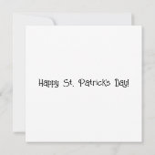 Charming Leprechaun Happy St Patrick's Day Karte (Rückseite)