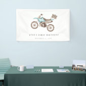 Charming Light Blue Dirt Bike Banner (Messeveranstaltung)