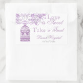 Charming Liliac Birdcage Candy Buffet Sticker (Tasche)