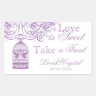 Charming Liliac Birdcage Candy Buffet Sticker