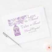 Charming Liliac Birdcage Candy Buffet Sticker (Umschlag)