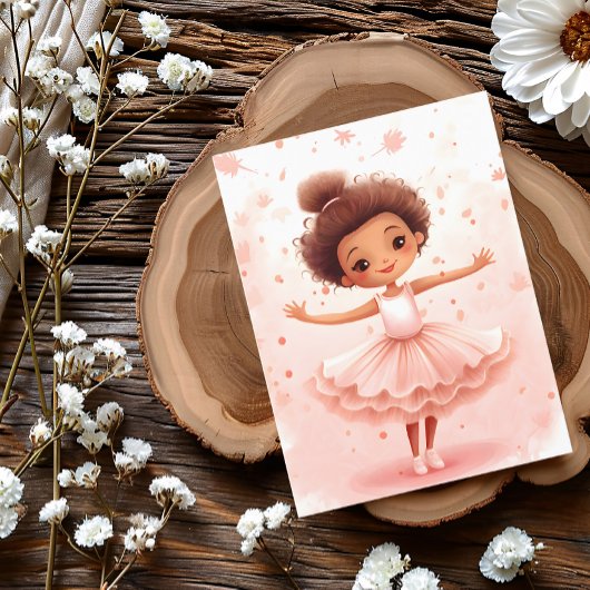 Charming Little Ballerina Postcard Postkarte