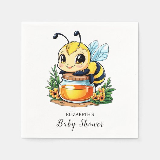 Charming Little Bee Baby Dusche Serviette (Vorderseite)