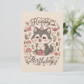 Charming Little Wolf Digital Geburtstag Karte (Stehend Vorderseite)