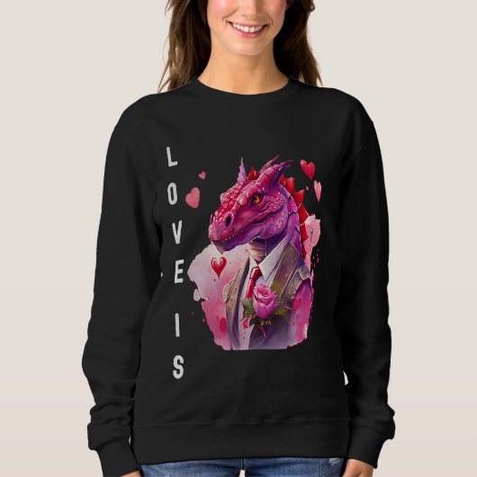Charming Love is With Heart Animal Valentine's day Sweatshirt (Vorderseite)