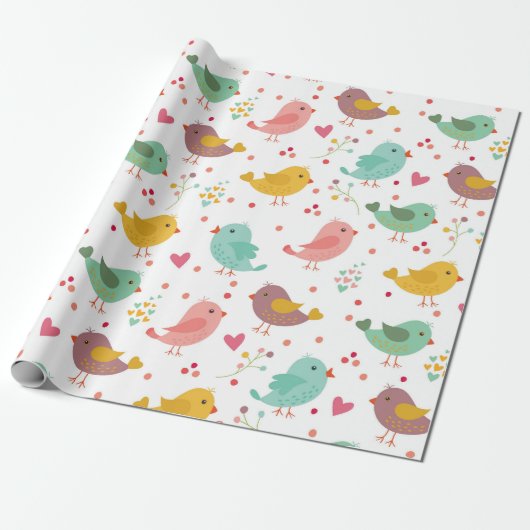 Charming Lovebirds Geschenkpapier (Ungerollt)