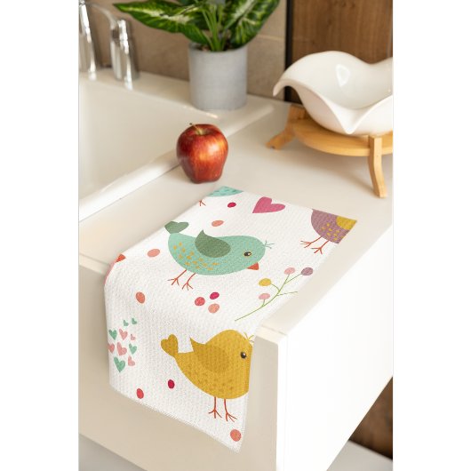 Charming Lovebirds Geschirrtuch