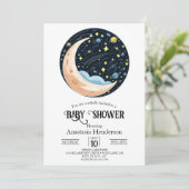 Charming Lovely Stars Baby Dusche Einladung (Stehend Vorderseite)