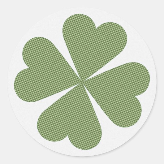Charming Lucky Clover Runder Aufkleber (Vorderseite)
