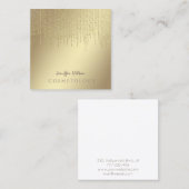 Charming Luxury sanft glänzend hell blendendes Gol Quadratische Visitenkarte (Vorne/Hinten)