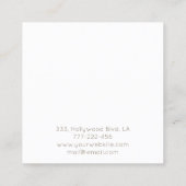 Charming Luxury sanft glänzend hell blendendes Gol Quadratische Visitenkarte (Rückseite)