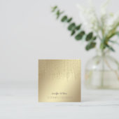 Charming Luxury sanft glänzend hell blendendes Gol Quadratische Visitenkarte (Stehend Vorderseite)