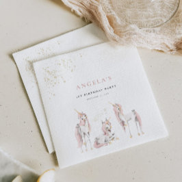 Charming Magical Unicorns Paper Napkin Serviette