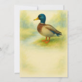 Charming Mallard Aquarellbild Geburtstag Einladung (Rückseite)