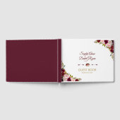 Charming Marsala Floral Burgundy Wedding Gästebuch (Voll)