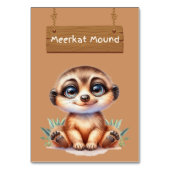 Charming Meerkat Mound Table Card Tischnummer (Rückseite)