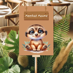 Charming Meerkat Mound Table Card Tischnummer
