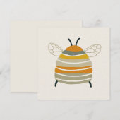 Charming Mid‑Century Honeybee Einladung (Vorne/Hinten)