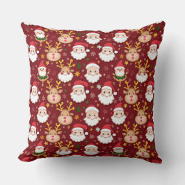 Charming Mini Santa und Rentier Weihnachtsmuster Kissen