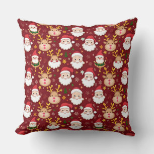 Charming Mini Santa und Rentier Weihnachtsmuster Kissen