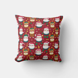 Charming Mini Santa und Rentier Weihnachtsmuster Kissen