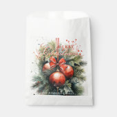 Charming Modern Watercolor Weihnachten Mistletoe Geschenktütchen (Vorderseite)