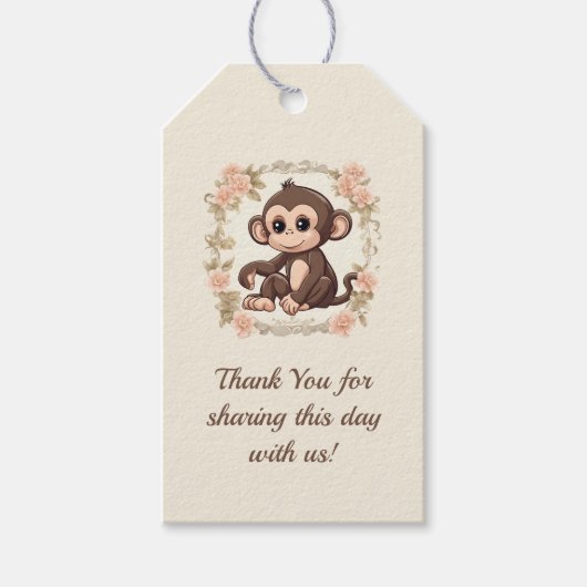 Charming Monkey Geschenkanhänger (Vorderseite)