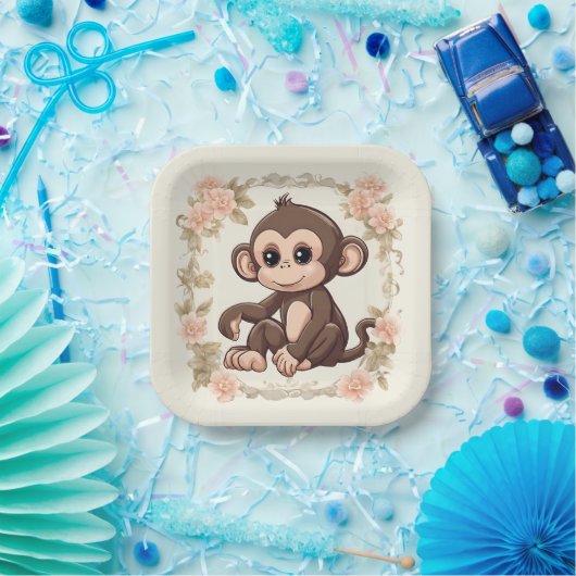 Charming Monkey Pappteller (Party)