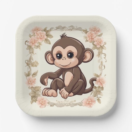 Charming Monkey Pappteller (Vorderseite)