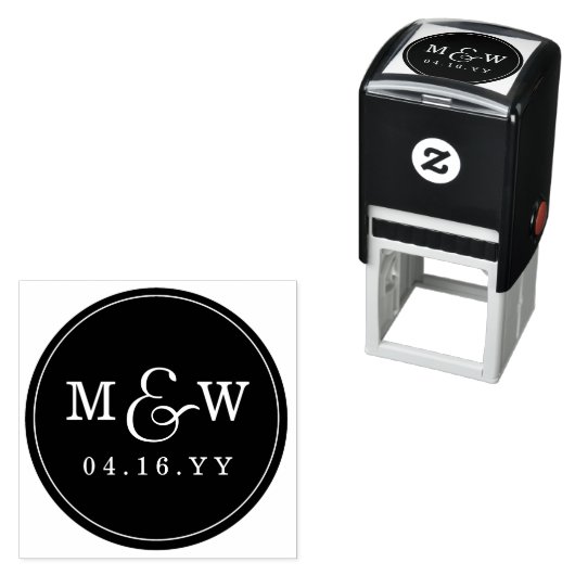 Charming Monogram-Briefmarke Permastempel (Beispiel)