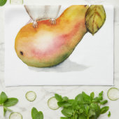 Charming Mouse on a Pear Geschirrtuch (Gefaltet)