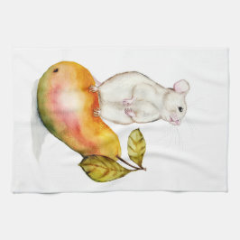 Charming Mouse on a Pear Geschirrtuch