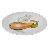 Charming Mouse on a Pear Schneidebrett (Ecke)