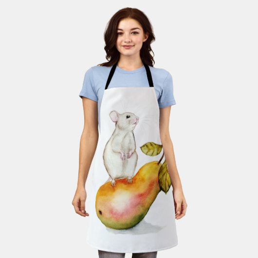 Charming Mouse on a Pear Schürze (Getragen)