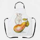 Charming Mouse on a Pear Schürze (Vorderseite)
