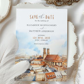 Charming Munich Wedding Save the Date Card Einladung