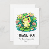 Charming Mystical Frog Baby Dusche Dankeskarte (Vorne/Hinten)