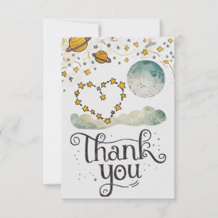 Charming Mystical Heaven Celestial Dankeskarte