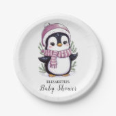 Charming Mystical Pinguin Baby Dusche Pappteller (Vorderseite)