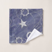 Charming Mystique Silver Moon | Stars Sun Amulet Badhandtuch Set (Waschlappen)