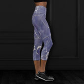 Charming Mystique Silver Moon | Stars Sun Amulet Capri Leggings