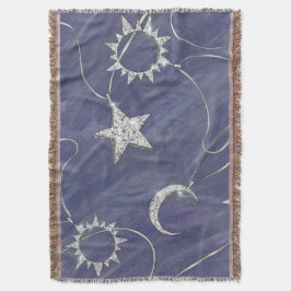Charming Mystique Silver Moon | Stars Sun Amulet Decke