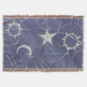 Charming Mystique Silver Moon | Stars Sun Amulet Decke (Vorderseite)