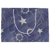 Charming Mystique Silver Moon | Stars Sun Amulet Große Geschenktüte (Rückseite)