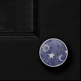 Charming Mystique Silver Moon | Stars Sun Amulet Keramikknauf