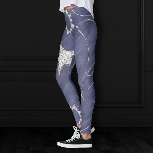 Charming Mystique Silver Moon | Stars Sun Amulet Leggings
