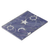 Charming Mystique Silver Moon | Stars Sun Amulet Notizblock (Linke Seite)